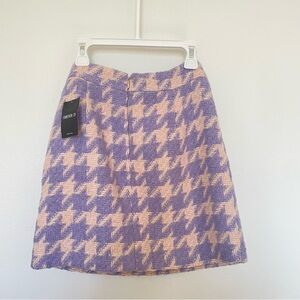 Forever 21 houndstooth skirt lavender and pink color